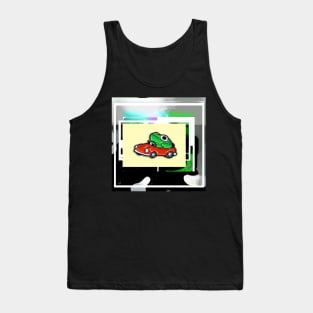 Frog the red car driver lapel pin Tank Top